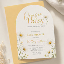 Oopsie Daisy 野の花 水彩 ベビーシャワー