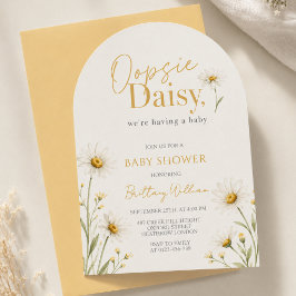 Oopsie Daisy 野の花 水彩 ベビーシャワー 招待状