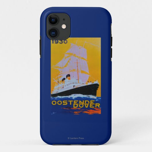 OostendeドーバーのヴィンテージPosterEurope Case-Mate iPhoneケース (裏面)