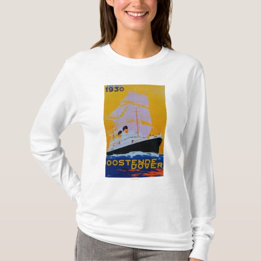 OostendeドーバーのヴィンテージPosterEurope Tシャツ (正面)