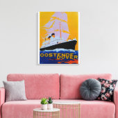 Oostende DoverヴィンテージポスターEurope キャンバスプリント (インサイチュ (リビング))