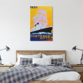 Oostende DoverヴィンテージポスターEurope キャンバスプリント (インサイチュ (寝室))