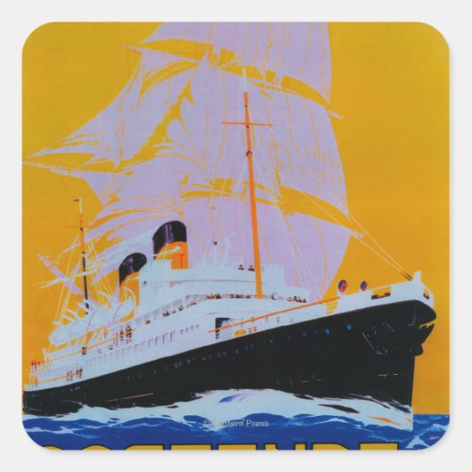 Oostende DoverヴィンテージポスターEurope スクエアシール (正面)