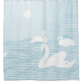 OPアートブルースワンドリフトマグ シャワーカーテン (正面)