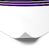 Op Art同心円バイオレット（ブラック上） ポスター (角)