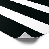 Op Art垂直方向の反射（白黒） ポスター (角)