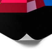 Op-Art (光学幾何学芸術)標準サイズ ポスター (角)