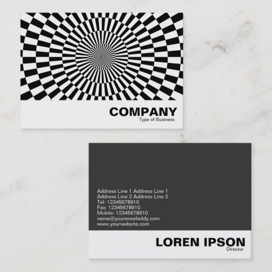 Op Art 02 – 白黒 名刺 (正面/裏面)