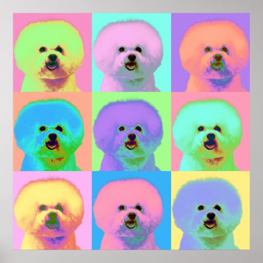 Op Art - Bichon Frise - Cody ポスター (正面)
