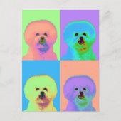 Op Art - Bichon Frise - Cody ポストカード (正面)