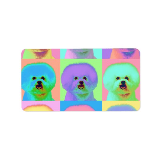Op Art - Bichon Frise - Cody ラベル (正面)