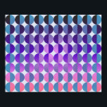 Op Art Big Circles By Half Blue Purple And Magenta ポスター<br><div class="desc">Op Art Big Circles By Half Blue Purple And Magenta</div>