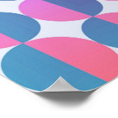 Op Art Big Circles By Half Blue Purple And Magenta ポスター (角)