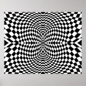 Op-Art Flash白黒 ポスター (正面)