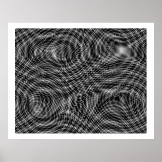 Op Art Random Moire Waves 01シームレス ポスター (正面)