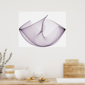 Op Art Sine Curves 3Violet ポスター (キッチン)