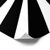 Op Art Sunburst – Black & White Abstract Poster ポスター (角)