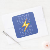OP Boiゲーマーホワイトステッカー スクエアシール (封筒)