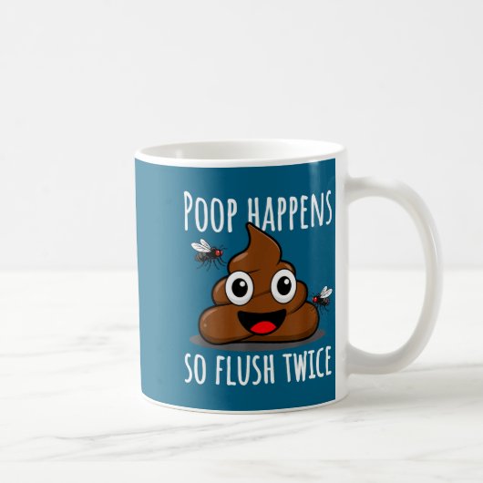 Op Happens So Fluwice Funny Toilet Humor  コーヒーマグカップ (右)