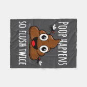 Op Happens So Fluwice Funny Toilet Humor フリースブランケット (正面(横))