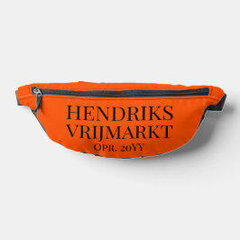 Op Maat Vrijmarkt-heuptasje | Oranje en Zwarte -  ファニーパック