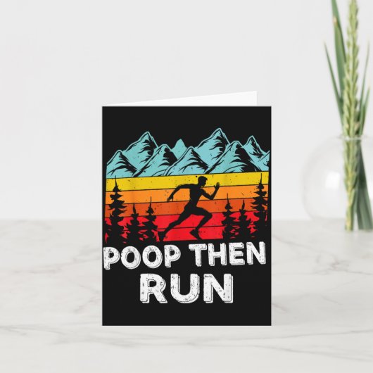 Op Then Run Funny Running Quotes For Marathon Runn カード (正面)