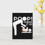Op There It Is Mom Dad Baby Diaper Changing Funny  カード (黄色い花)