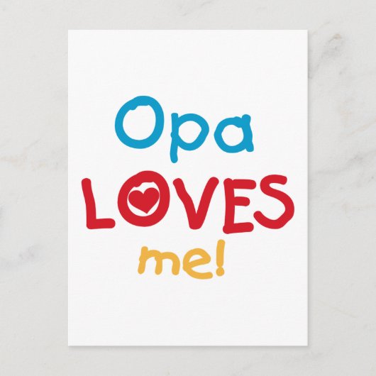 OpaがTシャツとギフトを愛す|過去記事 ポストカード (正面)