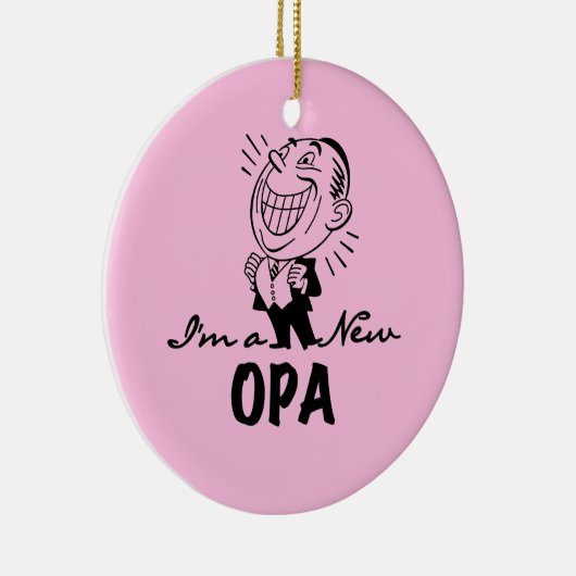 Opaの微笑の新しいTシャツおよびギフト セラミックオーナメント (右)