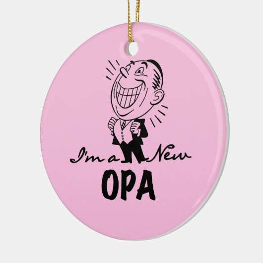 Opaの微笑の新しいTシャツおよびギフト セラミックオーナメント (左)