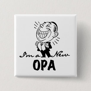 Opaの微笑の新しいTシャツおよびギフト 缶バッジ