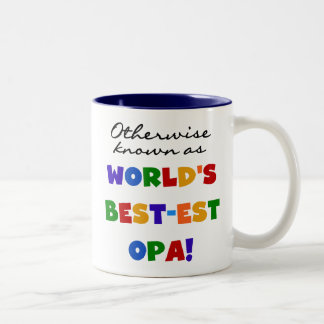 Opaの最も最高のなTシャツおよびギフトとしてさもなければ知られていて ツートーンマグカップ