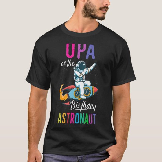 Opaの誕生日宇宙飛行士宇宙Bdayパーティーセル Tシャツ (正面)