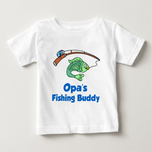 Opaの魚釣りの相棒 ベビーTシャツ (正面)