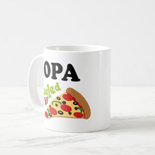 Opaの(おもしろいな)ピザ コーヒーマグカップ (正面左)