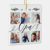 Opaへの贈り物 |孫の写真コラージュ セラミックオーナメント (右)