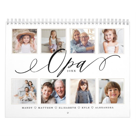 Opaへの贈り物 | 孫の家族の写真 カレンダー (カバー)
