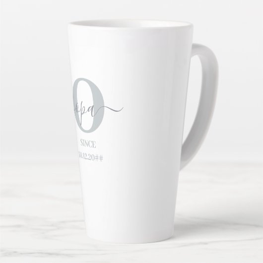 OPAスクリエレガントプトモノグラムグレーホワイトラテマグ カフェラテマグ (右アングル)