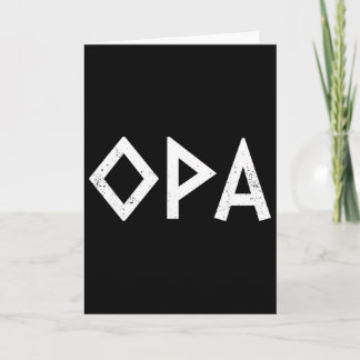 Opa Ancient Greek Pride Greek Flag Funny Greek Par カード
