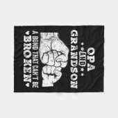 Opa And Grandson A Bond That Cant Be Broken Grandp フリースブランケット (正面(横))