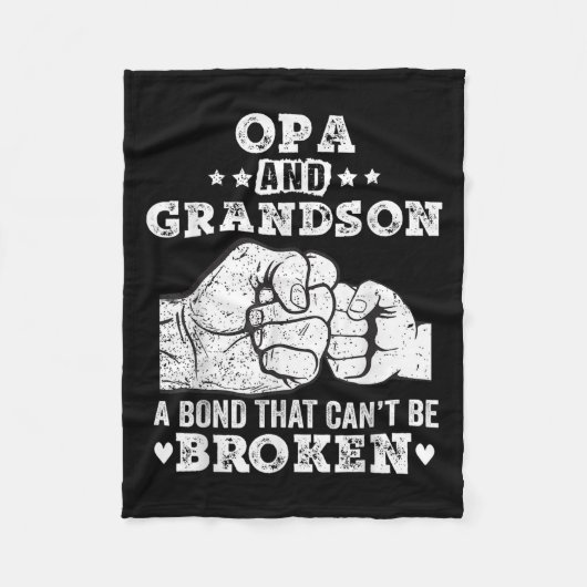Opa And Grandson A Bond That Cant Be Broken Grandp フリースブランケット (正面)