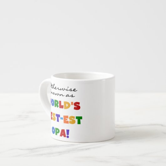 Opa Tシャツと最高のギフトとして知られている エスプレッソカップ (正面左)