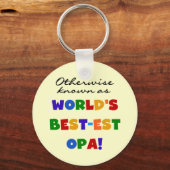Opa Tシャツと最高のギフトとして知られている キーホルダー (正面)