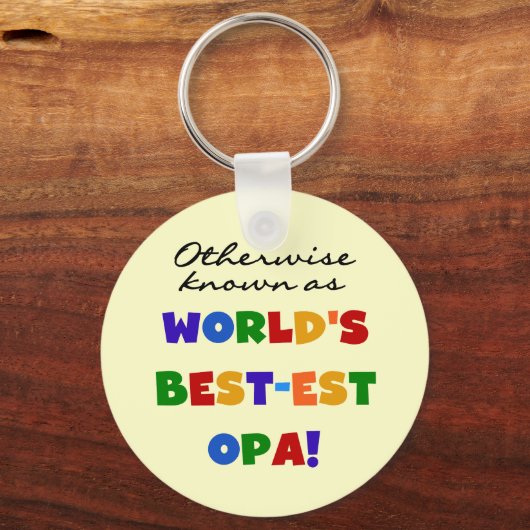 Opa Tシャツと最高のギフトとして知られている キーホルダー (正面)