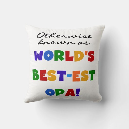 Opa Tシャツと最高のギフトとして知られている クッション (裏面)