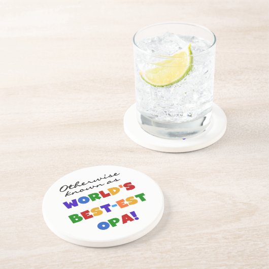 Opa Tシャツと最高のギフトとして知られている コースター (側面)