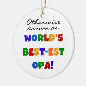 Opa Tシャツと最高のギフトとして知られている セラミックオーナメント (左)