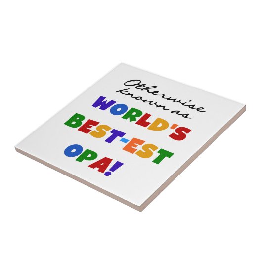 Opa Tシャツと最高のギフトとして知られている タイル (側面)