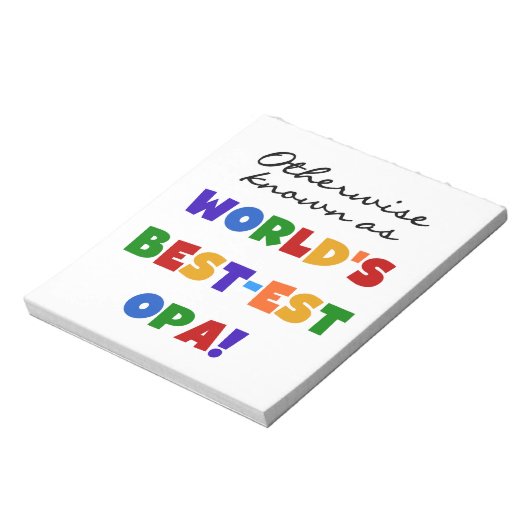 Opa Tシャツと最高のギフトとして知られている ノートパッド (回転)