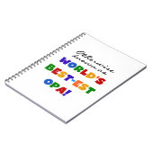 Opa Tシャツと最高のギフトとして知られている ノートブック (左側)